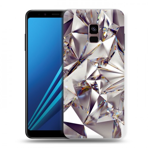 Дизайнерский пластиковый чехол для Samsung Galaxy A8 Plus (2018) Кристаллы