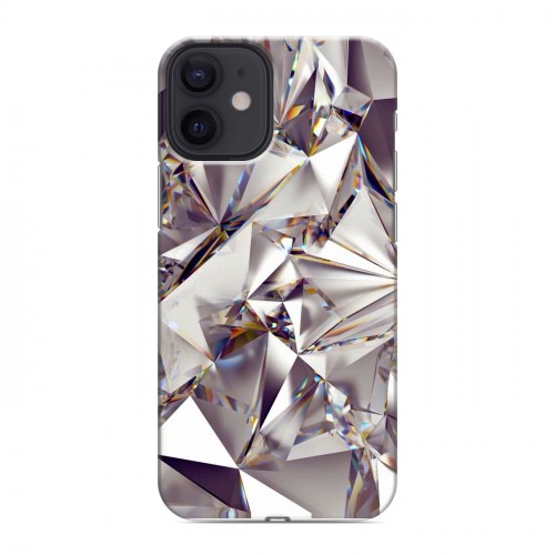 Дизайнерский силиконовый с усиленными углами чехол для Iphone 12 Mini Кристаллы
