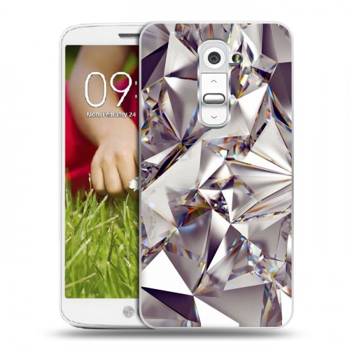Дизайнерский пластиковый чехол для LG Optimus G2 mini Кристаллы