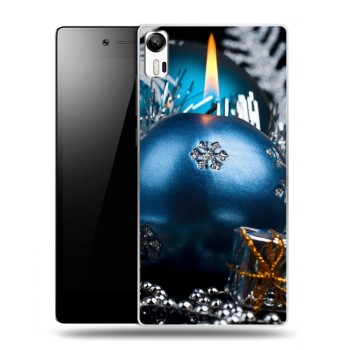 Дизайнерский силиконовый чехол для Lenovo Vibe Shot Новогодние свечки (на заказ)