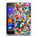 Дизайнерский пластиковый чехол для Microsoft Lumia 540 Яркие стикеры