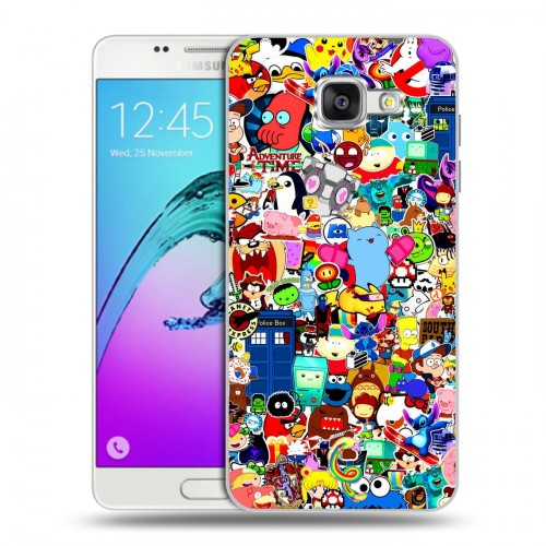 Дизайнерский силиконовый чехол для Samsung Galaxy A5 (2016) Яркие стикеры