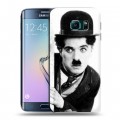 Дизайнерский пластиковый чехол для Samsung Galaxy S6 Edge Чарли Чаплин