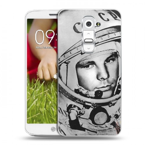 Дизайнерский пластиковый чехол для LG Optimus G2 mini Юрий Гагарин