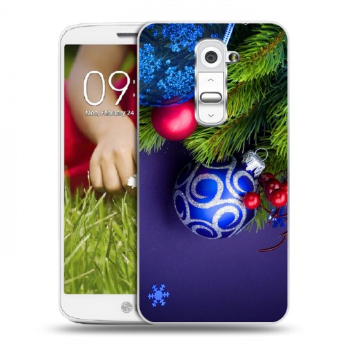 Дизайнерский пластиковый чехол для LG Optimus G2 mini Новогодняя хвоя