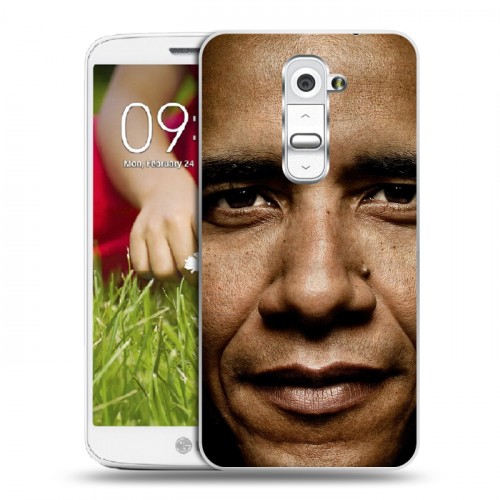 Дизайнерский пластиковый чехол для LG Optimus G2 mini Барак Обама