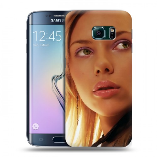 Дизайнерский пластиковый чехол для Samsung Galaxy S6 Edge Скарлет Йохансон