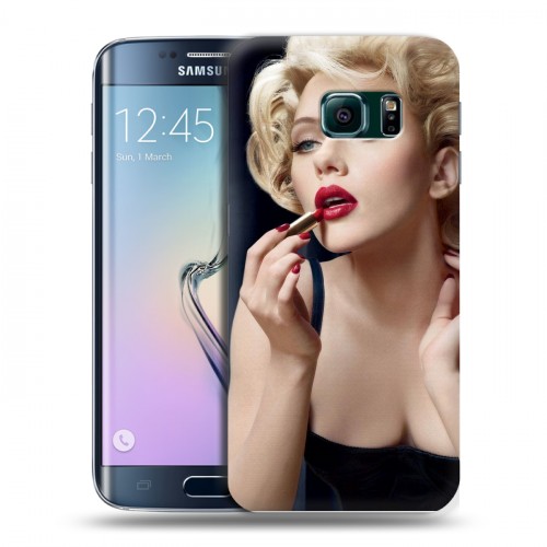 Дизайнерский пластиковый чехол для Samsung Galaxy S6 Edge Скарлет Йохансон