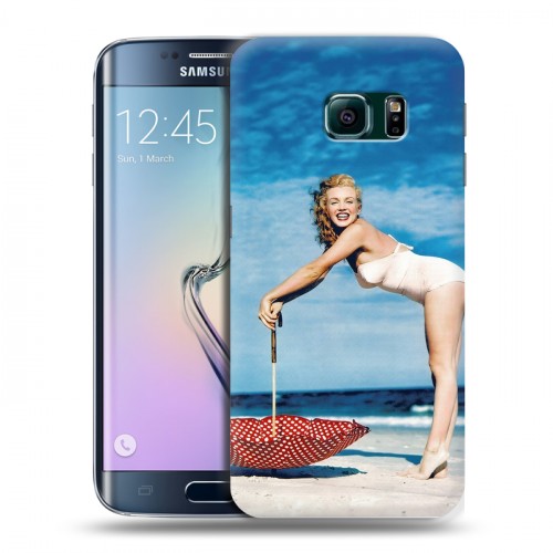 Дизайнерский пластиковый чехол для Samsung Galaxy S6 Edge Мерлин Монро