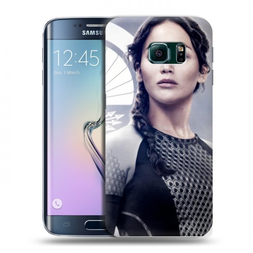 Дизайнерский пластиковый чехол для Samsung Galaxy S6 Edge Дженнифер Лоуренс