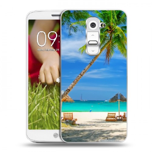 Дизайнерский пластиковый чехол для LG Optimus G2 mini Пляж