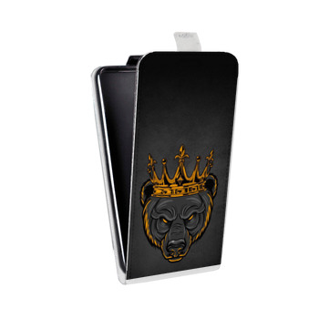 Дизайнерский вертикальный чехол-книжка для Samsung Galaxy S6 Edge Король медведь (на заказ)
