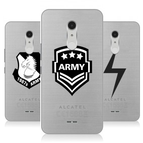 Дизайнерский силиконовый чехол для Alcatel A3 XL Прозрачные армия