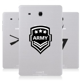 Дизайнерский силиконовый чехол для Samsung Galaxy Tab E 9.6 Прозрачные армия