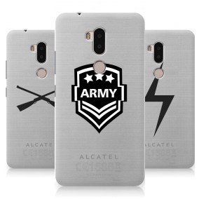 Дизайнерский силиконовый чехол для Alcatel A7 XL Прозрачные армия