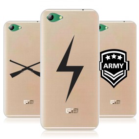 Дизайнерский силиконовый чехол для Elephone S7 Прозрачные армия
