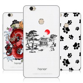 Дизайнерский силиконовый чехол для Huawei Honor Note 8 прозрачные