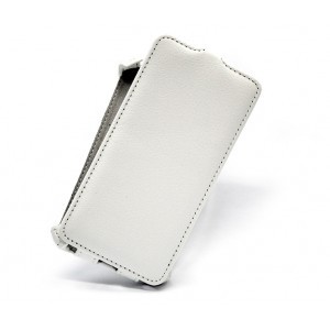 Кожаный чехол вертикальная книжка для Samsung Galaxy S6 Белый