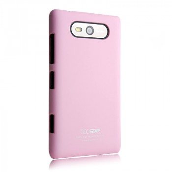 Матовый пластиковый чехол-накладка для Nokia Lumia 820 Розовый