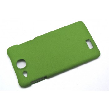 Пластиковый матовый чехол для Alcatel One Touch Idol Ultra Зеленый