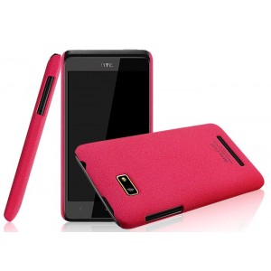 Пластиковый матовый чехол для HTC Desire 400 Dual SIM Красный