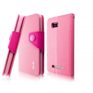 Чехол подставка подставка с застежкой для HTC Desire 400 Dual SIM Розовый