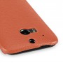Кожаный чехол накладка серия Back Cover (нат. кожа) для HTC One 2 оранжевая