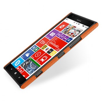 Кожаный чехол Back Cover (нат. кожа) для Nokia Lumia 1520 оранжевый