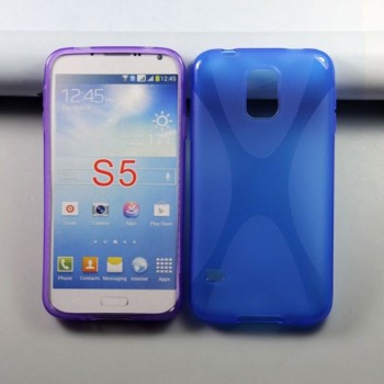 Силиконовый чехол X для Samsung Galaxy S5 Голубой