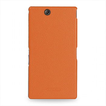 Накладка кожаная Back Cover (нат. кожа) для Sony Xperia Z Ultra оранжевая