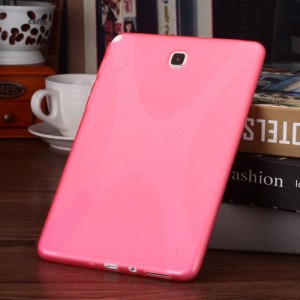 Силиконовый матовый X чехол для Samsung Galaxy Tab A 9.7 Розовый