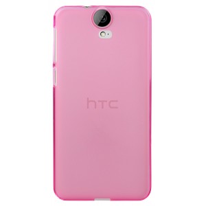 Силиконовый матовый полупрозрачный чехол для HTC One E9+ Розовый