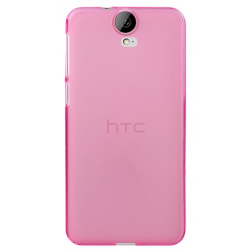 Силиконовый матовый полупрозрачный чехол для HTC One E9+, цвет Розовый