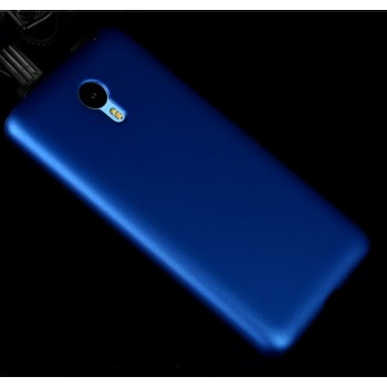 Пластиковый матовый металлик чехол для Meizu M2 Note Синий