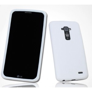 Премиум софт-тач силиконовый чехол для LG G Flex Белый