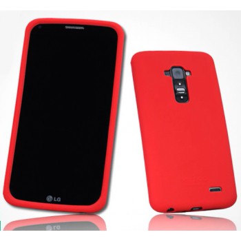 Премиум софт-тач силиконовый чехол для LG G Flex Красный