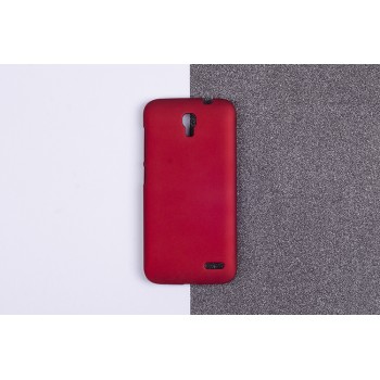 Пластиковый матовый непрозрачный чехол для Alcatel One Touch Pop 2 (4.5) Красный