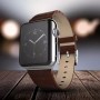 Кожаный крокодиловый ремешок (нат. кожа) с металлическим коннектором для Apple Watch 42мм