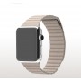 Кожаный сегментированный ремешок с магнитным крепежом и металлическим коннектором для Apple Watch 38мм