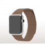 Кожаный сегментированный ремешок с магнитным крепежом и металлическим коннектором для Apple Watch 38мм