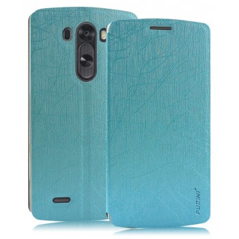 Текстурный чехол флип подставка на присоске для LG G4 S Голубой