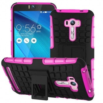 Силиконовый чехол экстрим защита для ASUS Zenfone Selfie Розовый