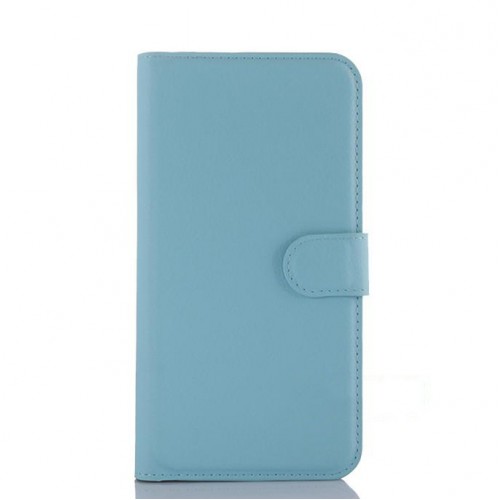 Чехол портмоне подставка с крепежной застежкой для ASUS Zenfone Selfie, цвет Голубой
