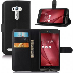 Чехол портмоне подставка с крепежной застежкой для ASUS Zenfone Selfie