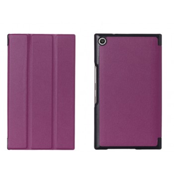 Чехол флип подставка сегментарный на поликарбонатной основе для ASUS ZenPad S 8 Фиолетовый