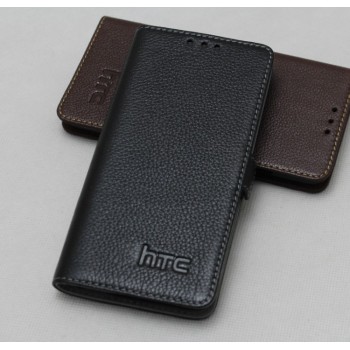 Кожаный чехол горизонтальная книжка (нат. кожа) с крепежной застежкой для HTC Butterfly S
