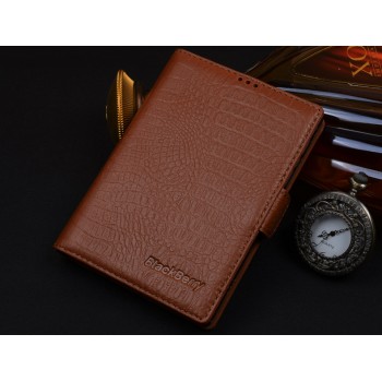 Кожаный чехол портмоне (нат. кожа крокодила) для BlackBerry Passport Silver Edition