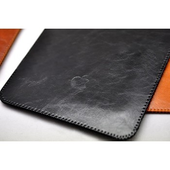 Кожаный вощеный мешок с логотипом для Ipad Pro Черный
