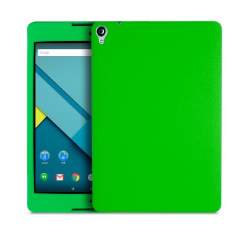 Силиконовый матовый непрозрачный чехол для Google Nexus 9 Зеленый