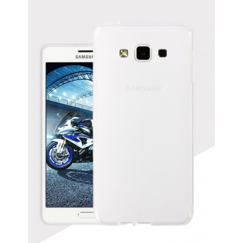 Силиконовый матовый полупрозрачный чехол для Samsung Galaxy A8, цвет Белый